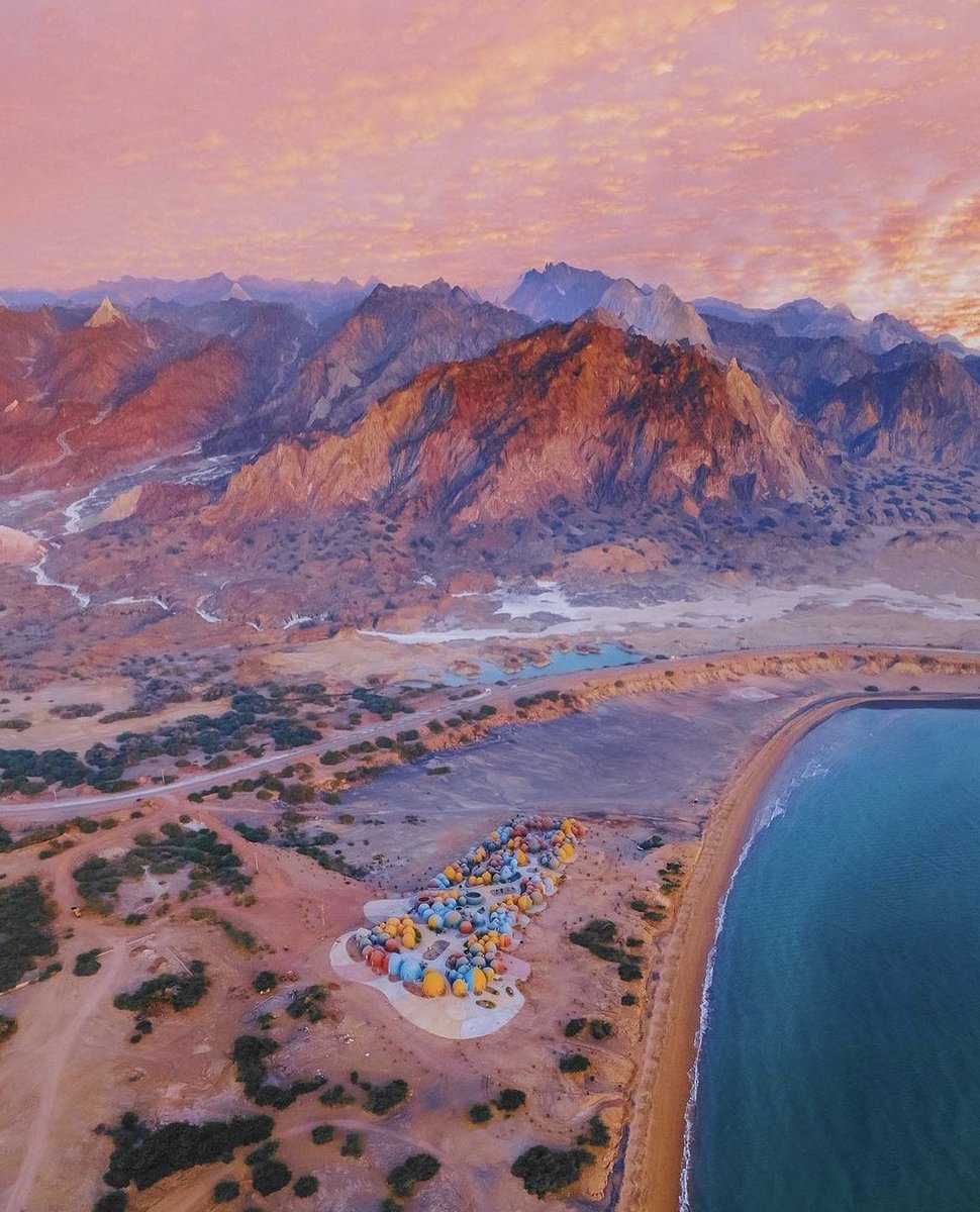 Majara Residence, a colourful seaside accommodation complex on the vibrant Hormuz Island