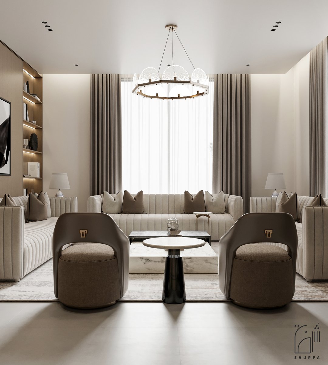 Shurfa_design's tweet photo. من اعمالنا الاخيره في تصميم مجلس الضيافه بمدينة الرياض 😍✨

الكنب : البيت الانيق 
الكراسي : انسل 
طاولات الخدمة :  الرقيب 
النجفه و الابجورات : ارتيريوس 
السجاد : كيرمس
اللوحات : اوروا  
طاولة القهوه : تصنيع (رخام توروس \ رخام كلكتا بورجيني) https://t.co/HzMvclEp9j