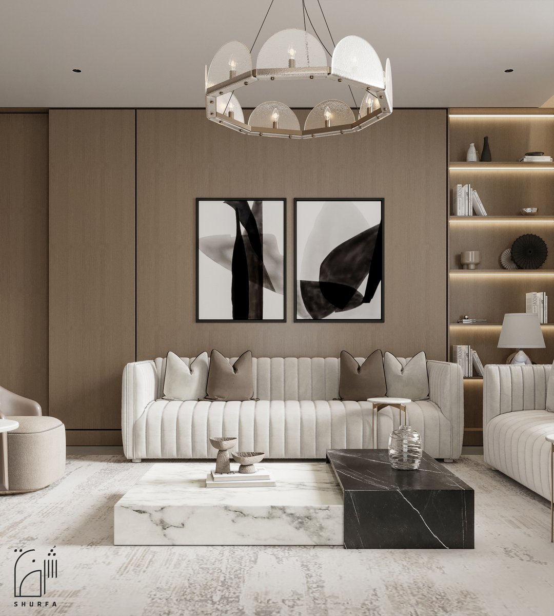 Shurfa_design's tweet photo. من اعمالنا الاخيره في تصميم مجلس الضيافه بمدينة الرياض 😍✨

الكنب : البيت الانيق 
الكراسي : انسل 
طاولات الخدمة :  الرقيب 
النجفه و الابجورات : ارتيريوس 
السجاد : كيرمس
اللوحات : اوروا  
طاولة القهوه : تصنيع (رخام توروس \ رخام كلكتا بورجيني) https://t.co/HzMvclEp9j