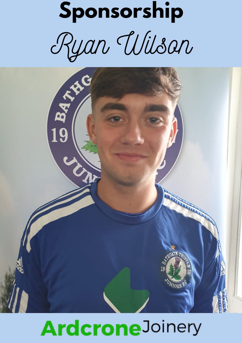 Next up; He made his competitive debut for the club yesterday. Putting in a hard graft that deserved a goal. Ryan Wilson is sponsored by <a href="/ArdcroneJoinery/">ArdcroneJoinery</a>