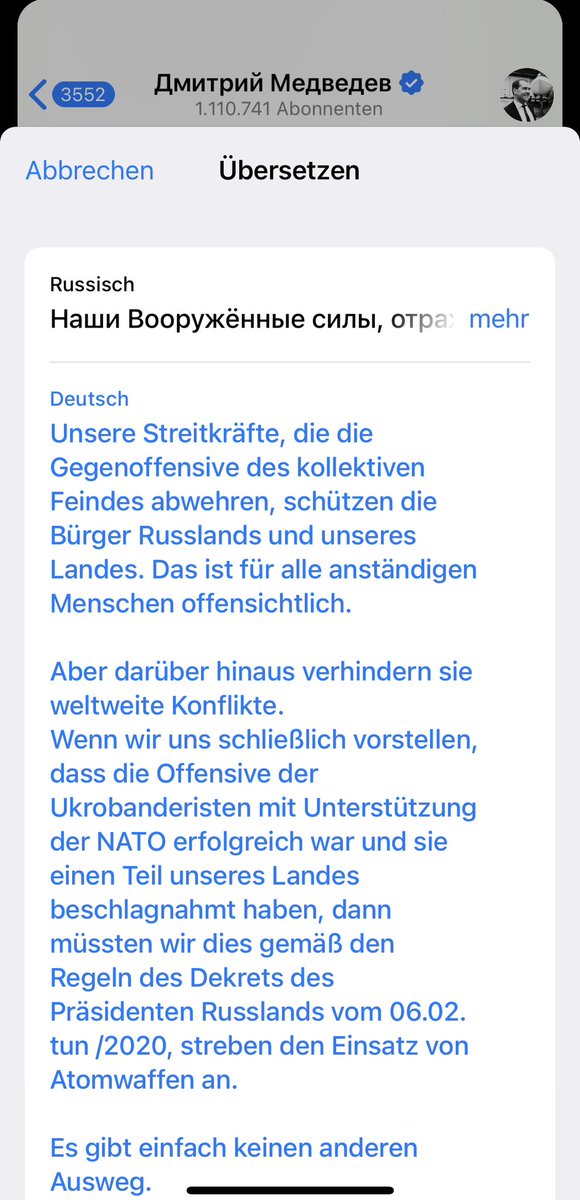 BrennpunktUA's tweet photo. Darauf habe ich gewartet… Dima Lacksäufer #Medvdev mit Atomschlag Drohung, dabei ist heute garnicht Donnerstag 🤔🤣
Keep calm and humiliate Russia 😎🫡 https://t.co/79Uz3wDegb