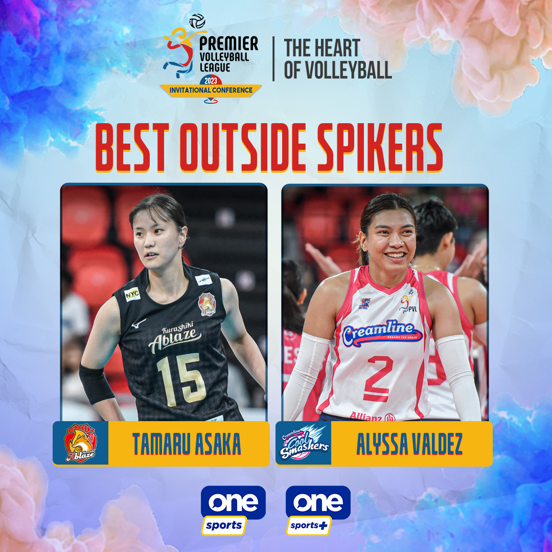 OneSportsPHL's tweet photo. Tamaru Asaka will be remembered as a scoring machine and the Phenom Alyssa Valdez is undeniably back!

#PVL2023 #TheHeartOfVOlleyball https://t.co/SO7FNTHKFP