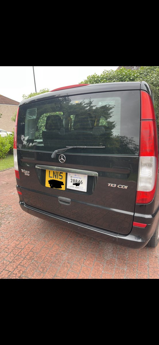 donssautos1's tweet photo. For sale Mercedes Vito taxi 113 in black mileage is 177k plated till middle of October everything works full service history nice clean cab for more information and price DM me https://t.co/5EV3CPdKba