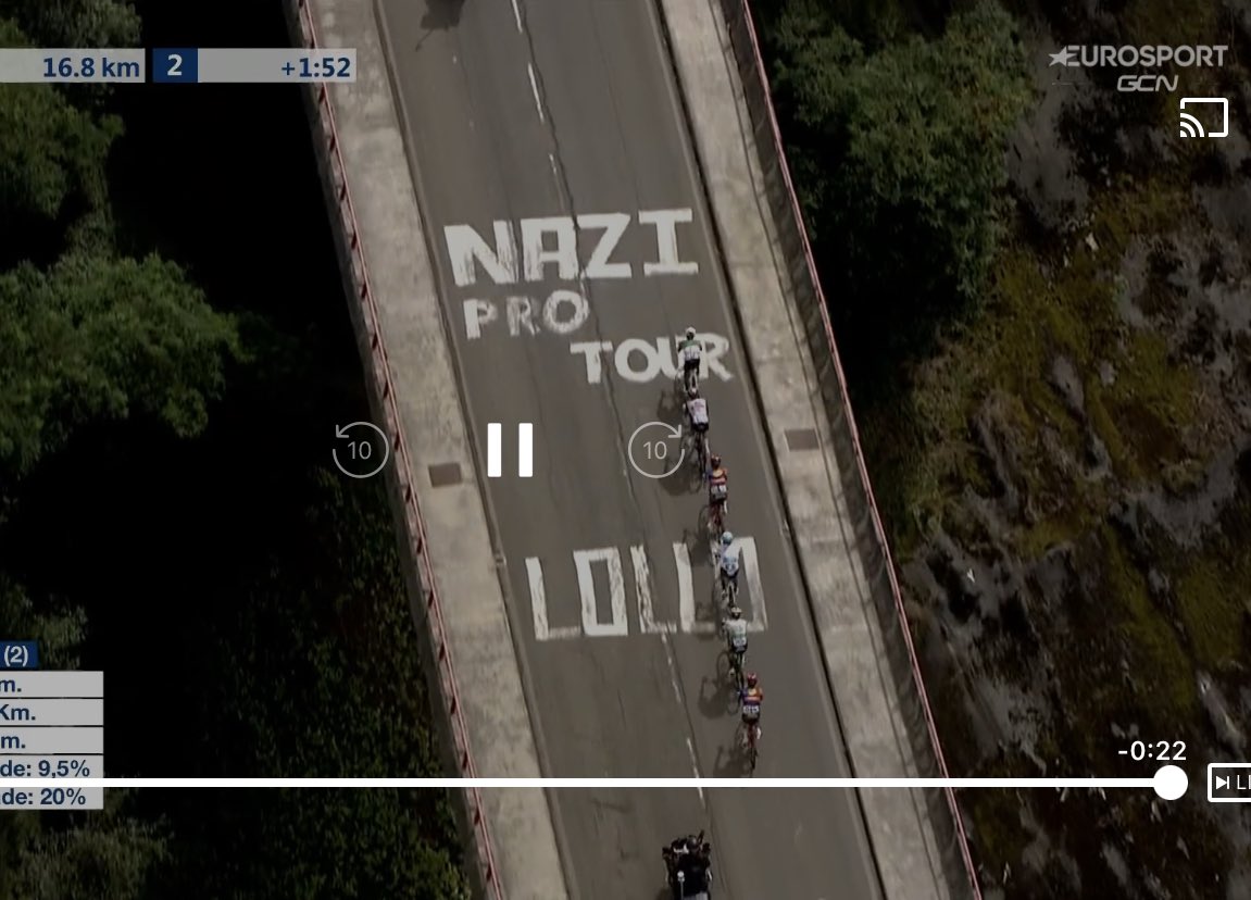 Huh? Does anyone know what this is a reference to?

From Circuito de Getxo today