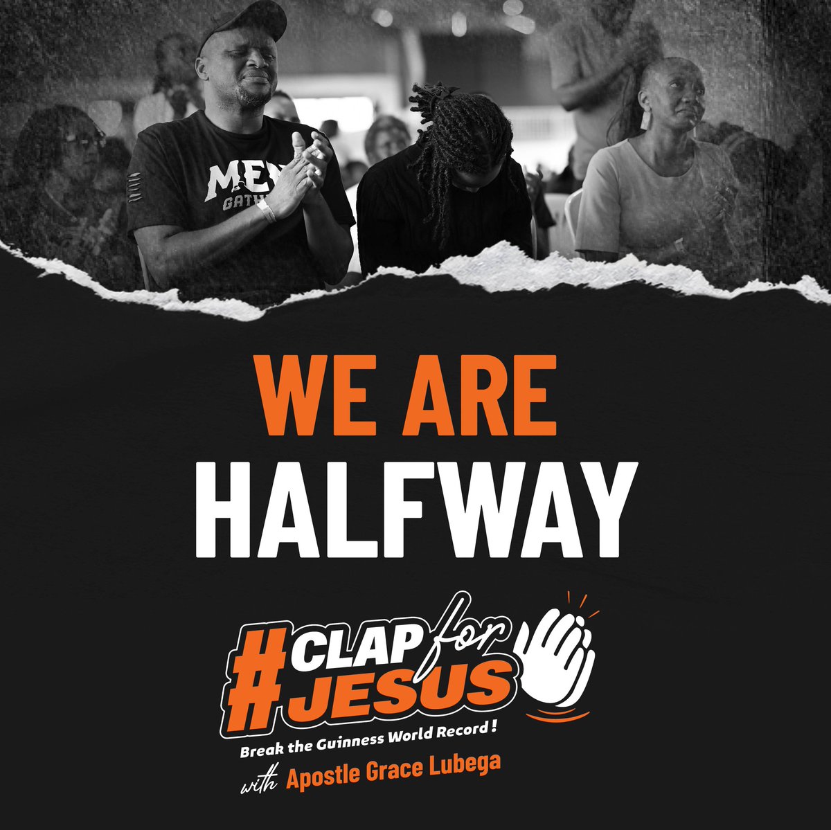 Phanerookampala's tweet photo. We are halfway there 🛑

https://t.co/g5uo6PExBT

#ClapForJesusWorldRecord
#ClapForJesus
#LiveOnManifestTv https://t.co/wLZQIqebqI