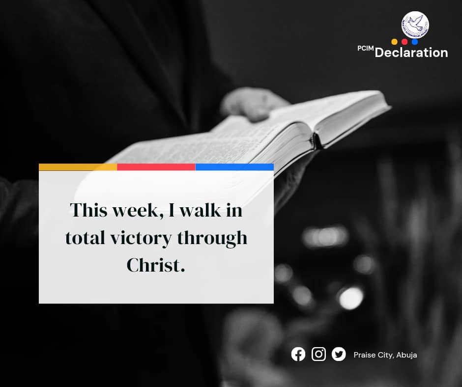 Praisecityabuja's tweet photo. It's a new week and this is our declaration.

Let's affirm it and believe it as we move in this week.

#declaration 
#victory
#PCIMmedia📸📷📹 https://t.co/RPOKeTwl1a