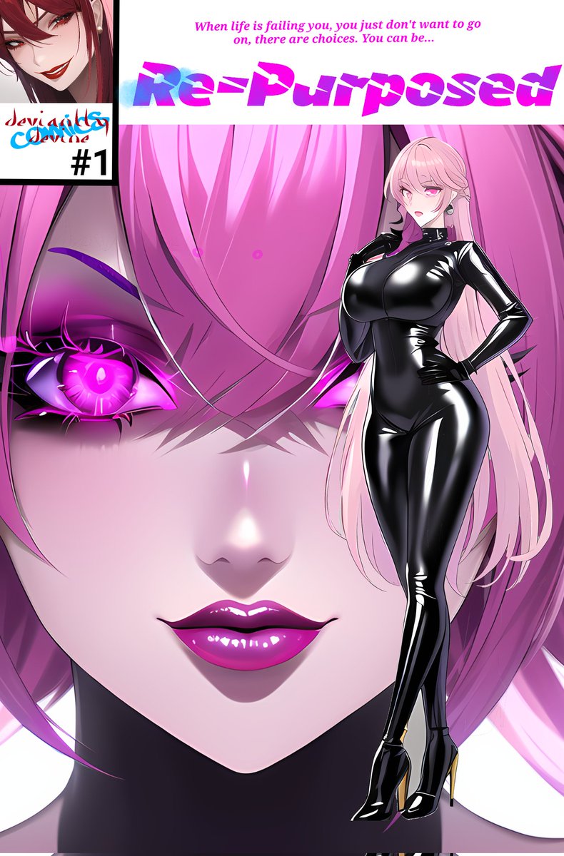 Dyvia16's tweet photo. Well as I finally finished the RePurpose comic, was thinking of this as a cover, thoughts?
#sissy #sissycomics #sissification #feminization #forcedfeminization #sluttification #bdsm #latexfetish #mindalteration #mindcontrol #mindcontrolstories #mindcontrolkink #brainwashed #mtf https://t.co/Ir8st92fqm