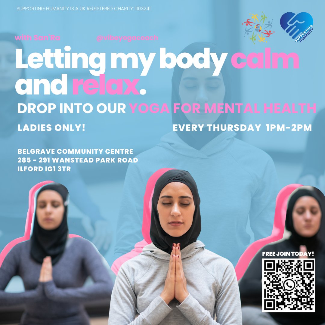 supportingHC's tweet photo. Join our ladies yoga workshops for some meditative vibes and stretching! Our workshops are for all ages.
#weknowhowtomakeyousmile #supportinghumanity #mentalhealthawareness #communitysolidarity #givebacktothecommunity #volunteertogether #yoga #yogaforseniors #yogaforeveryone https://t.co/nUZidKgVCW