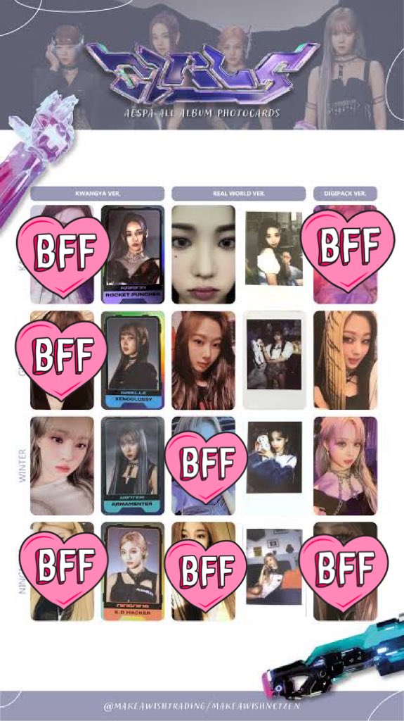 naoceipt's tweet photo. wtb lfs aespa pcs girls era

t. karina giselle ningning winter https://t.co/tmfmhTn1WK