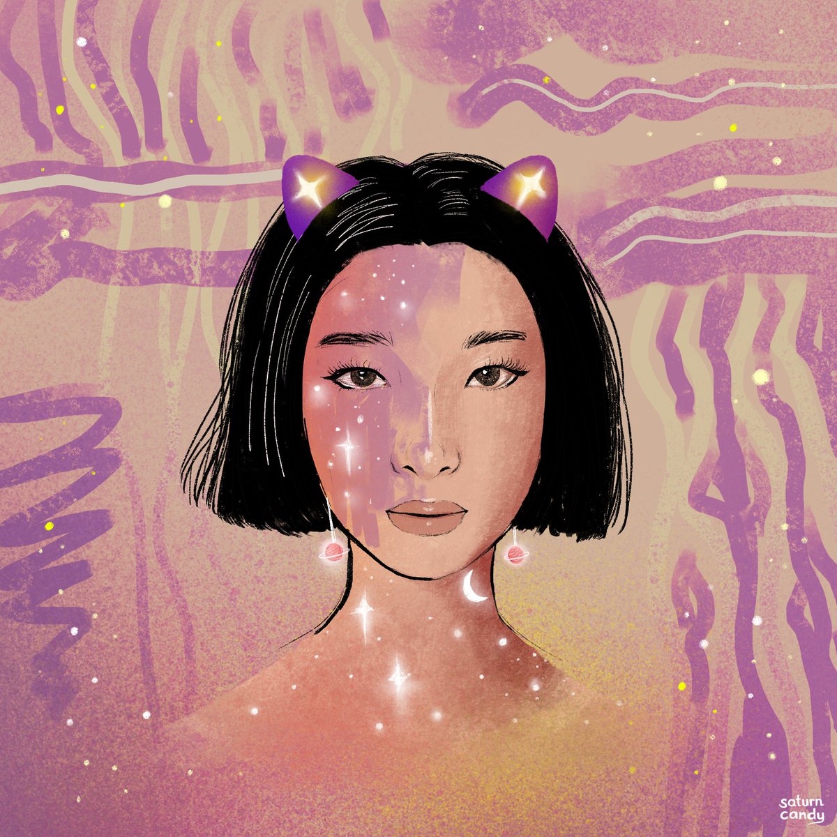 SaturnCandy_NFT's tweet photo. These super cute Saturn Elites with @startynft ears are still waiting to be minted 😻✨

#nft #art https://t.co/gq52EEoyvz