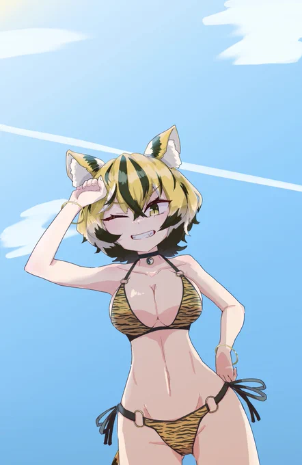 トラ柄水着トラギャル