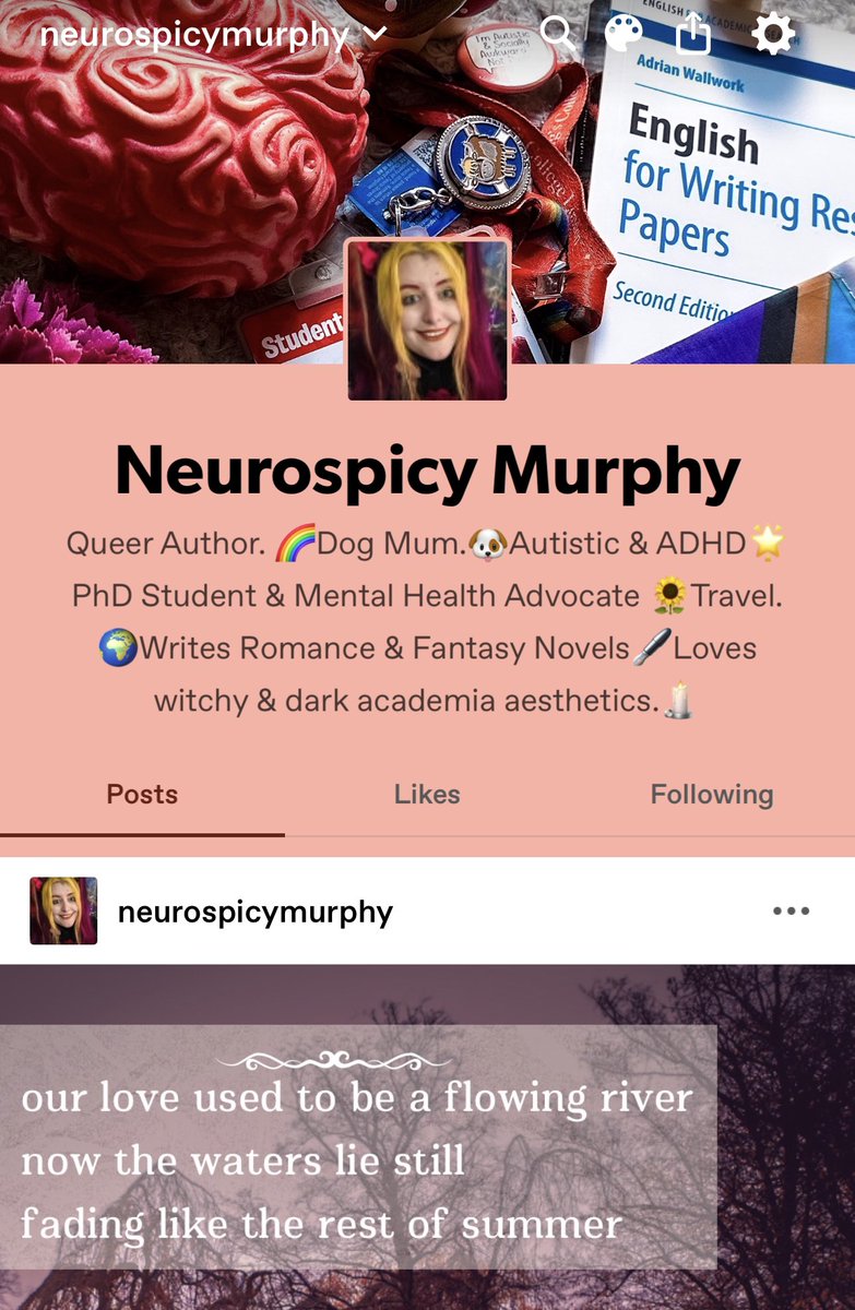 Murphy__Malone's tweet photo. Dank @sophiegwrites habe ich jetzt auch Tumblr. Ich bin sehr gespannt. 😅🧡 Ihr findet mich unter "Neurospicy Murphy" 🧡🌻 https://t.co/yUqm7UHKCB
