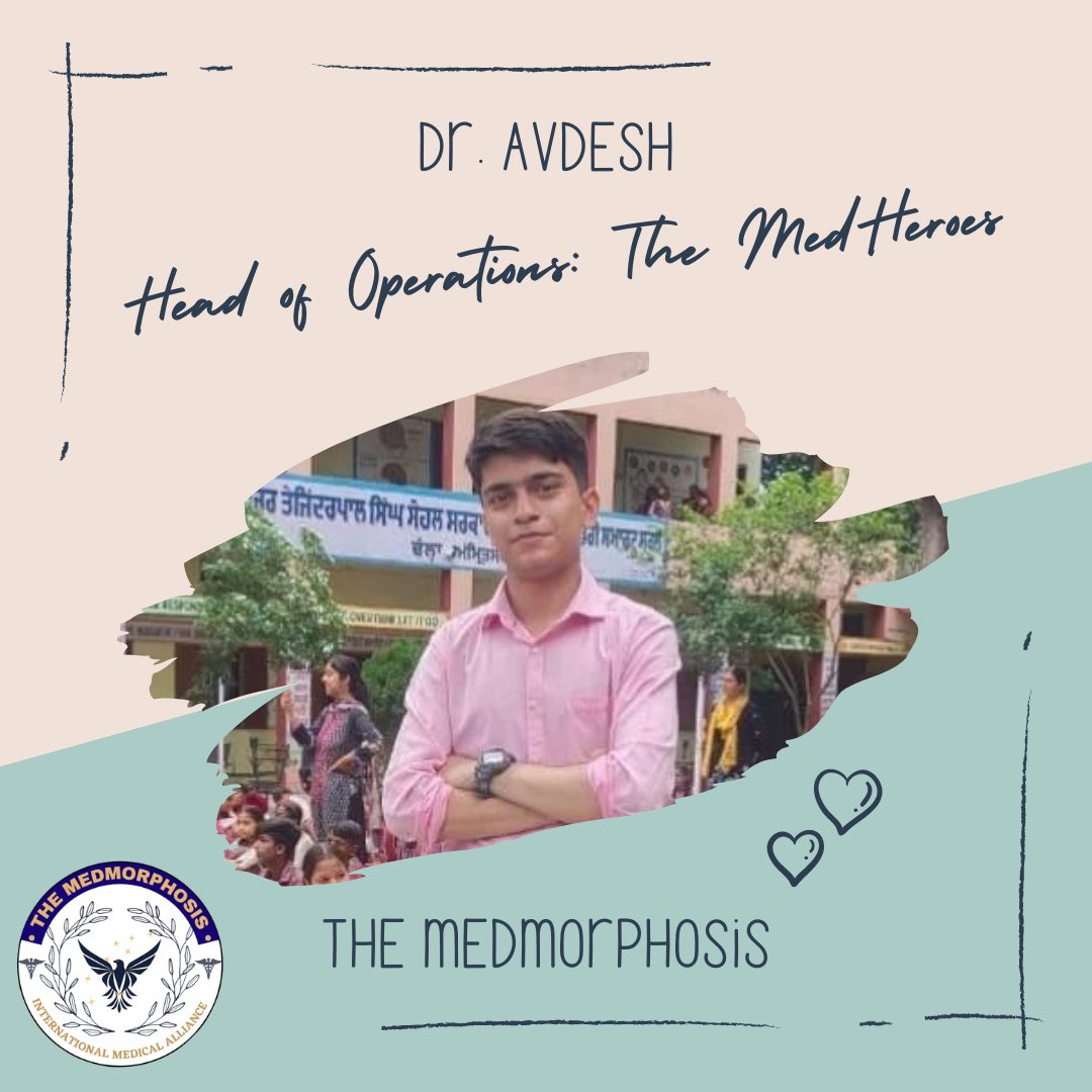 Themedmorphosis's tweet photo. Head of operations: The MedHeroes
Dr.Avdesh https://t.co/vt4DvK1zkq
