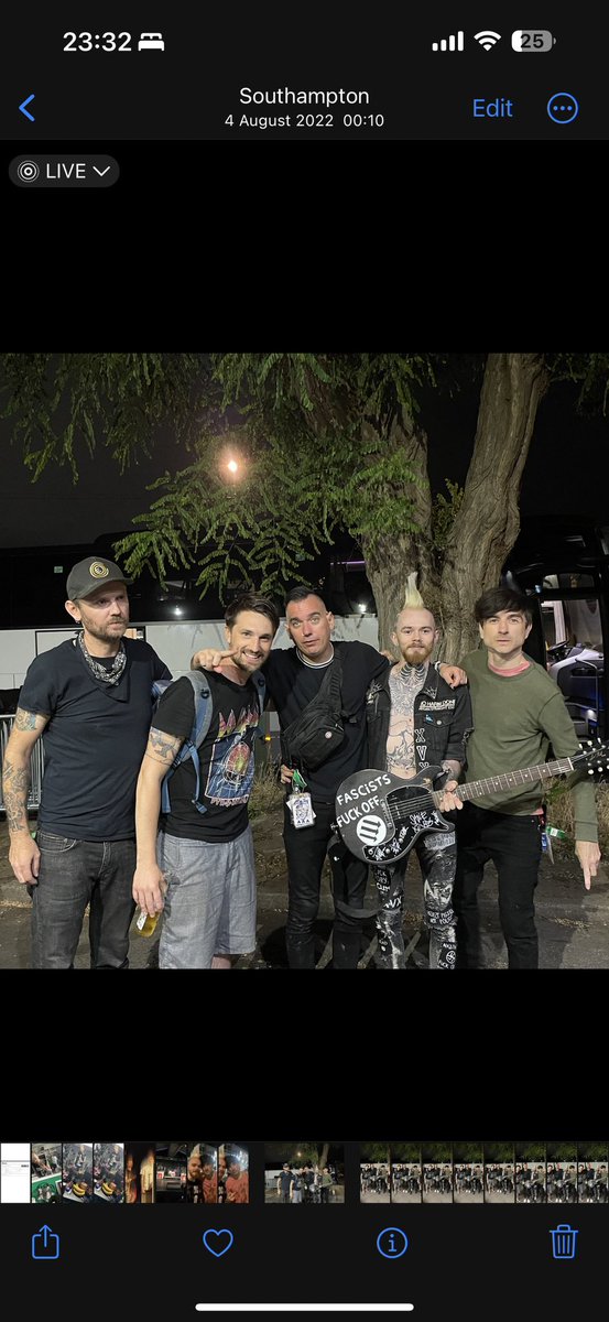RxddUK's tweet photo. @beerhooligan @ChrisDos 3? There was 6 of them total, only signature I never got was Chris Head who was home with his Family for this show. (The guitar has now been scrubbed off the sigs 😔) I would’ve kept Chris’ if it wasn’t for the AF https://t.co/q2nplPmEX5