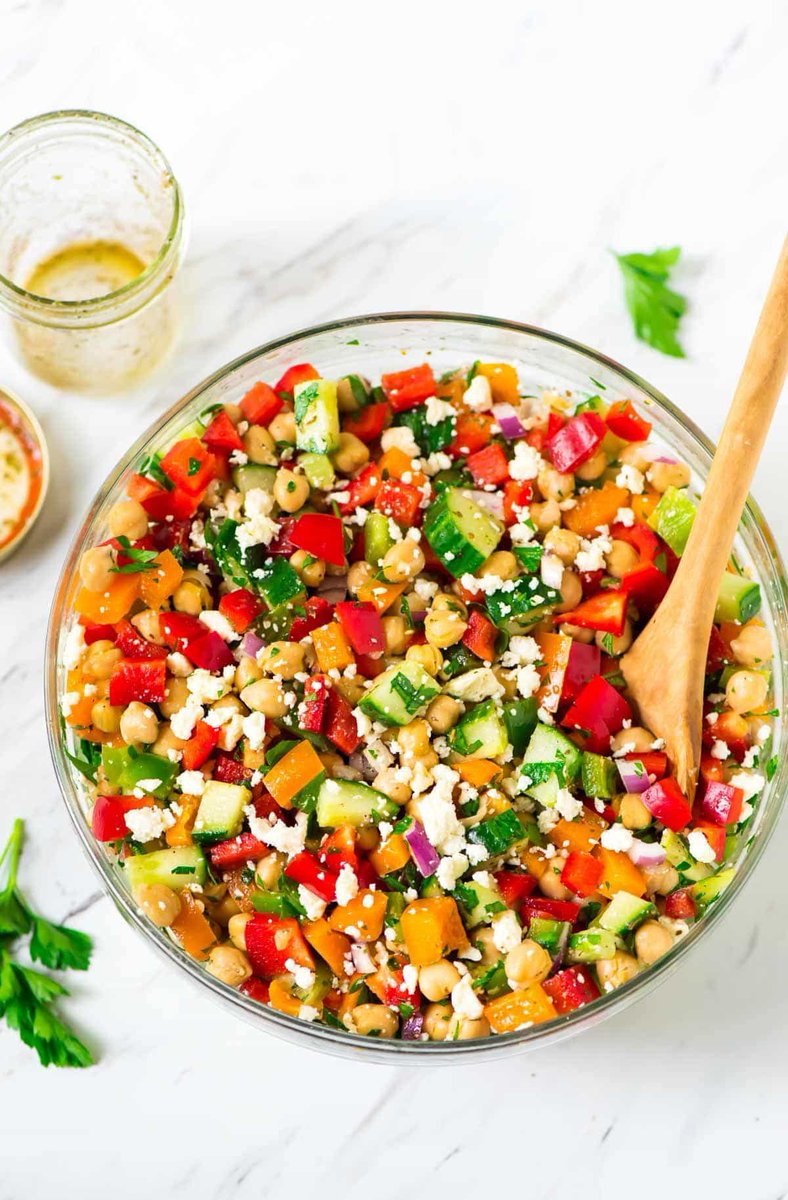 mealprepguide's tweet image. It's a #SundaySalad kind of day! 🌟🥗 Refresh and recharge with this Mediterranean Chickpea Salad 🍅🥒🍋 A burst of Mediterranean flavors in every bite! Like and follow for the recipe and more delicious and nutritious Sunday meal inspirations! 😋🌟 #SundayVibes #BLACKPINK