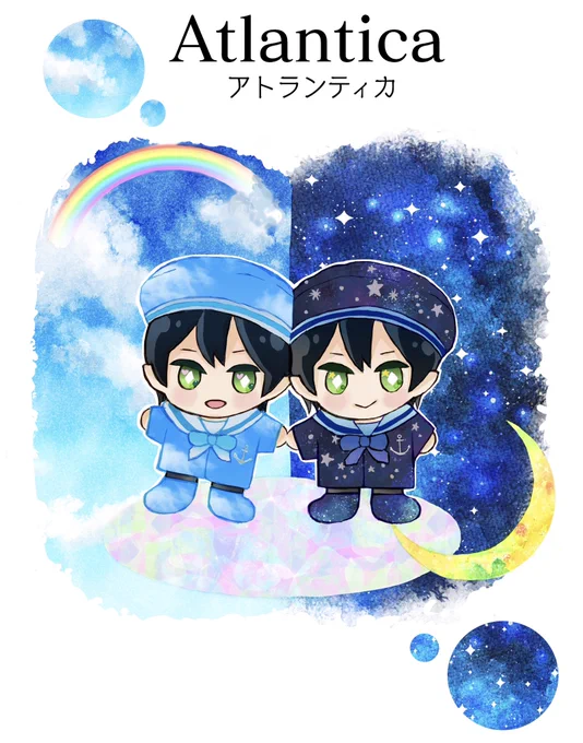七海さん()の来月のインテポスターの素敵なお洋服である青空星空服のまれぬちゃんsを描かせて戴きました七海さんの作品大好きなのと、こちらのシリーズのお洋服も大好きすぎるので、描かせて戴けて嬉しかったです愛を込めて頑張って描きました