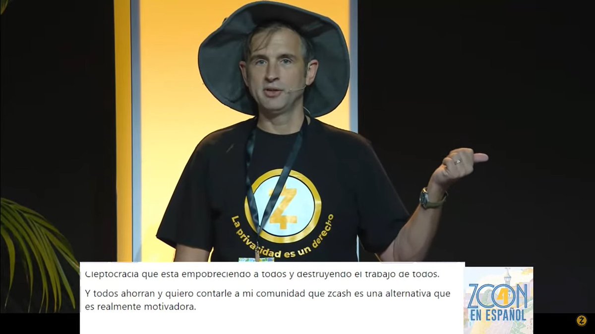 Edicksonjga's tweet photo. @zooko en modo 🧙♂️ y luciendo su #ZERCH nos habló sobre Sostenibilidad y resiliencia de #Zcash.
Sigue viendo la transmisión de la #Zcon4 con subtítulos en español por el YouTube de @zcashesp:
https://t.co/bhqktTxY7L https://t.co/sgAbOZffHI