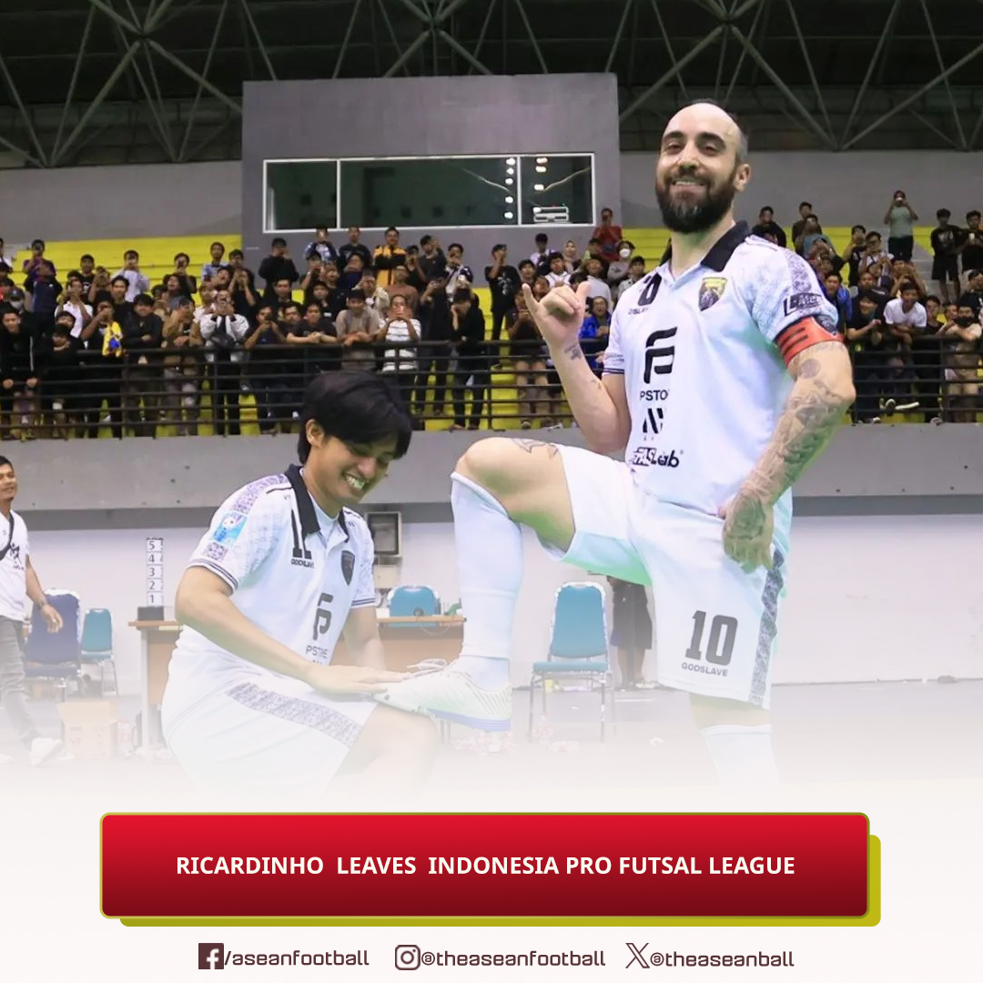 theaseanball's tweet photo. 🇵🇹 Portuguese Futsal legend, Ricardinho has parted ways with Pendekar United 🇮🇩 in Indonesia Pro Futsal League after 2 seasons playing in Indonesia.

He will return to Europe to join Riga club in Latvia 🇱🇻

@ricardinho10oficial

#PFL2023 #ProFutsalLeagueIndonesia https://t.co/FRMNyXMiHq