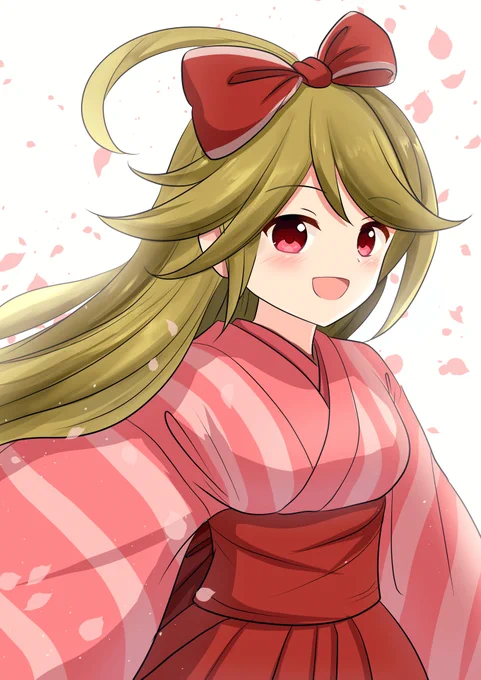 たまには別髪型で…  #式姫お絵かき60分一本勝負
