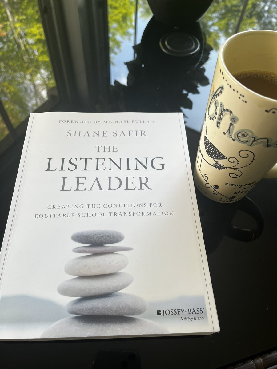mschristyneu's tweet photo. Kicking off #GVBOCES leadership retreat week with a highly recommended book by @ShaneSafir. Coffee + Reading = Sunday morning joy ๐ฅฐ #edchat #educationalleadership #booklover https://t.co/TNJ3j30lgk