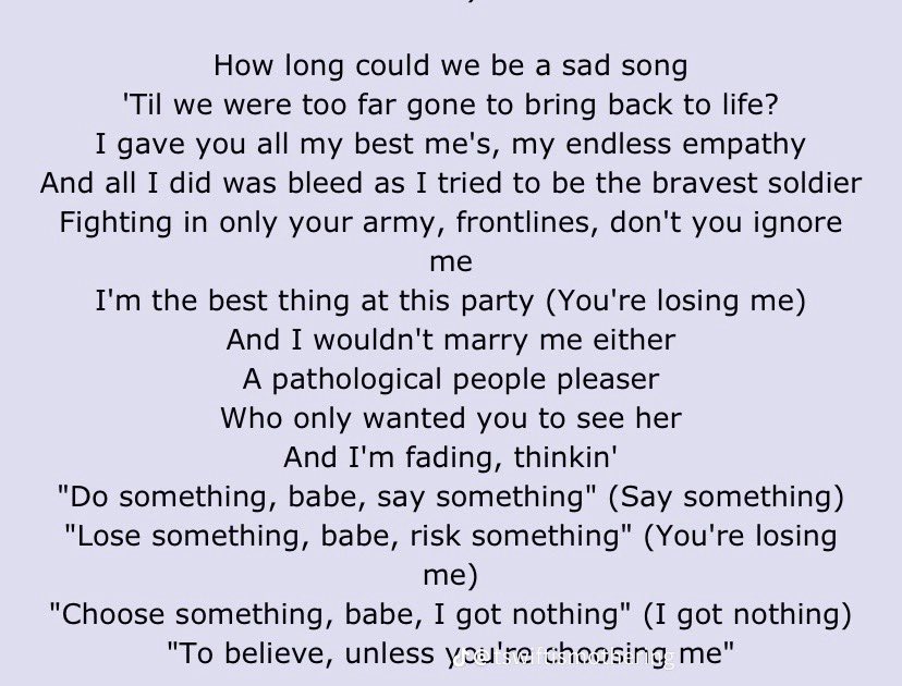 ilovelattes05's tweet photo. these are single handedly the most heartbreaking lyrics in taylor’s entire discography https://t.co/eFRUdre7Yc