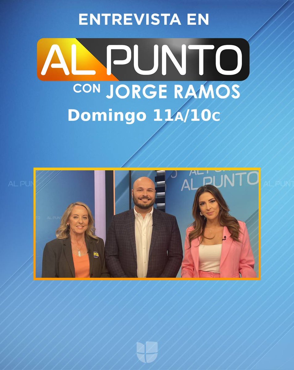 Nos vemos a las 11am/10c en ⁦@AlPunto⁩ ⁦<a href="/Univision/">Univision</a>⁩ ⁦@UniNoticias⁩