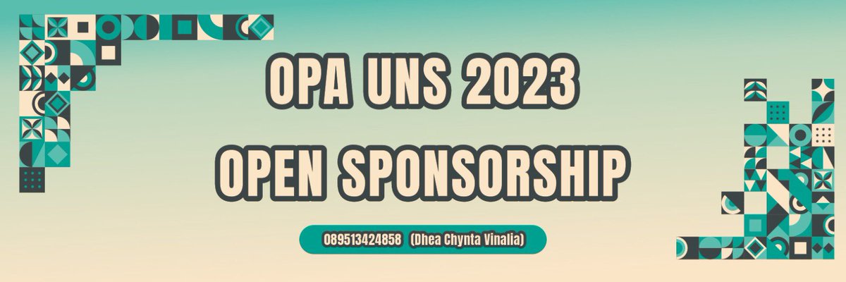 opauns_'s tweet photo. [OPEN SPONSORSHIP OPA UNS 2023]

"Improve Your Skill, Create a Change, and Become a Great Accountant" 

Narahubung 
📲 089513424858 (Dhea Chynta)

------------------------------------------------------
HIMAPAKSI FKIP UNS 2023
"KABINET CHANARENDRA🦢"
#OpenSponsorLomba https://t.co/bd73kssisd