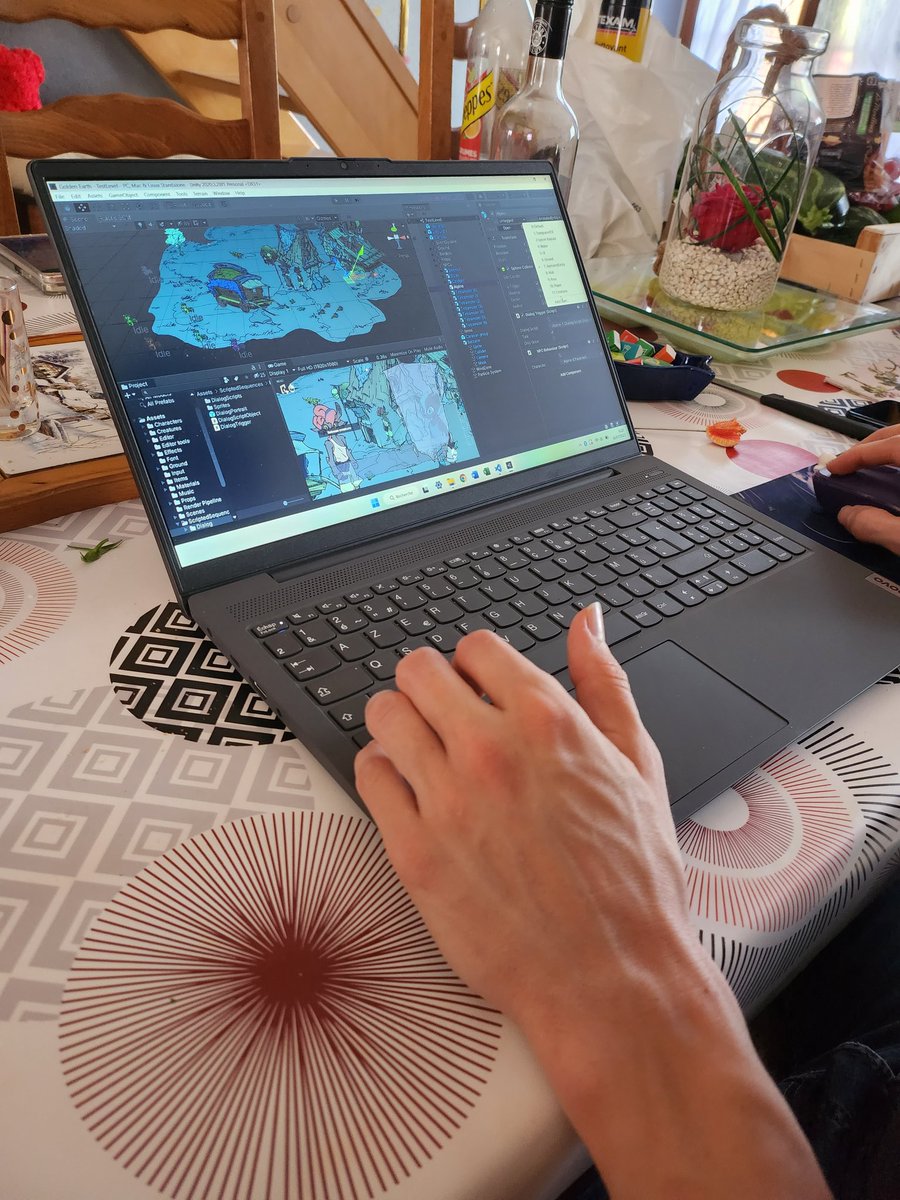 GoldenEarthGame's tweet photo. When you’re at in-laws house on the weekend but you still work on your video game🙈

#GoldenEarth #goldenearthgame
#indiegame #indiedev #cozy #game #france #home #lyon #travel #gaming #blogger #homedecor #pictures #photography #cocooning #inspiration  #picoftheday  #photooftheday https://t.co/ONocp4pYCT