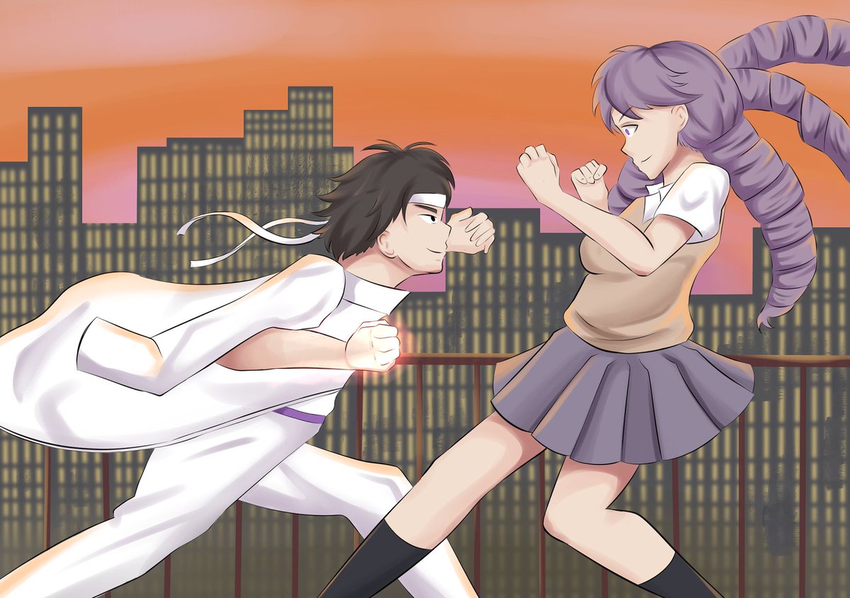 Pathogenus's tweet image. Way late to the party, but here's my fan art of Junko vs Gunha fight.
#toarukagakunorailgun #toarumajutsunoindex #railgun #sogiitagunha #junkohokaze