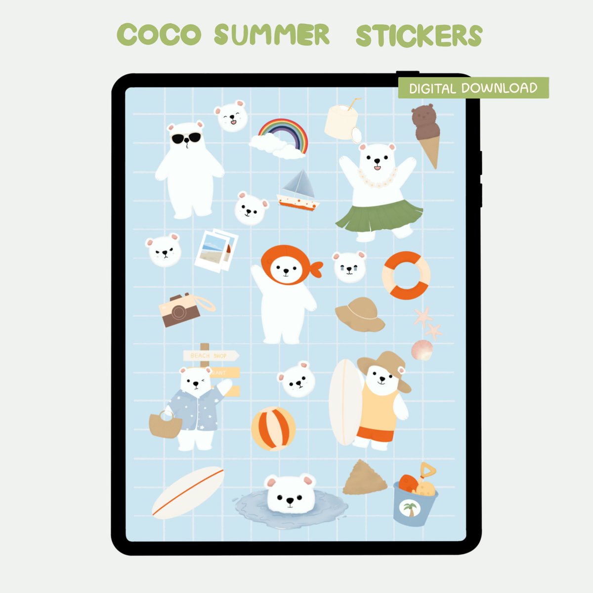 NftCoconutmilk's tweet photo. 📣Hi guys 📣
I just released a new item on @PinkoiTh 
🐻‍❄️Coco Summer 🏖️
Only 109 baht❗️

🌱 https://t.co/bKlY7K6bZF

Pls RT🙏🏼 https://t.co/0gOm4X22ip