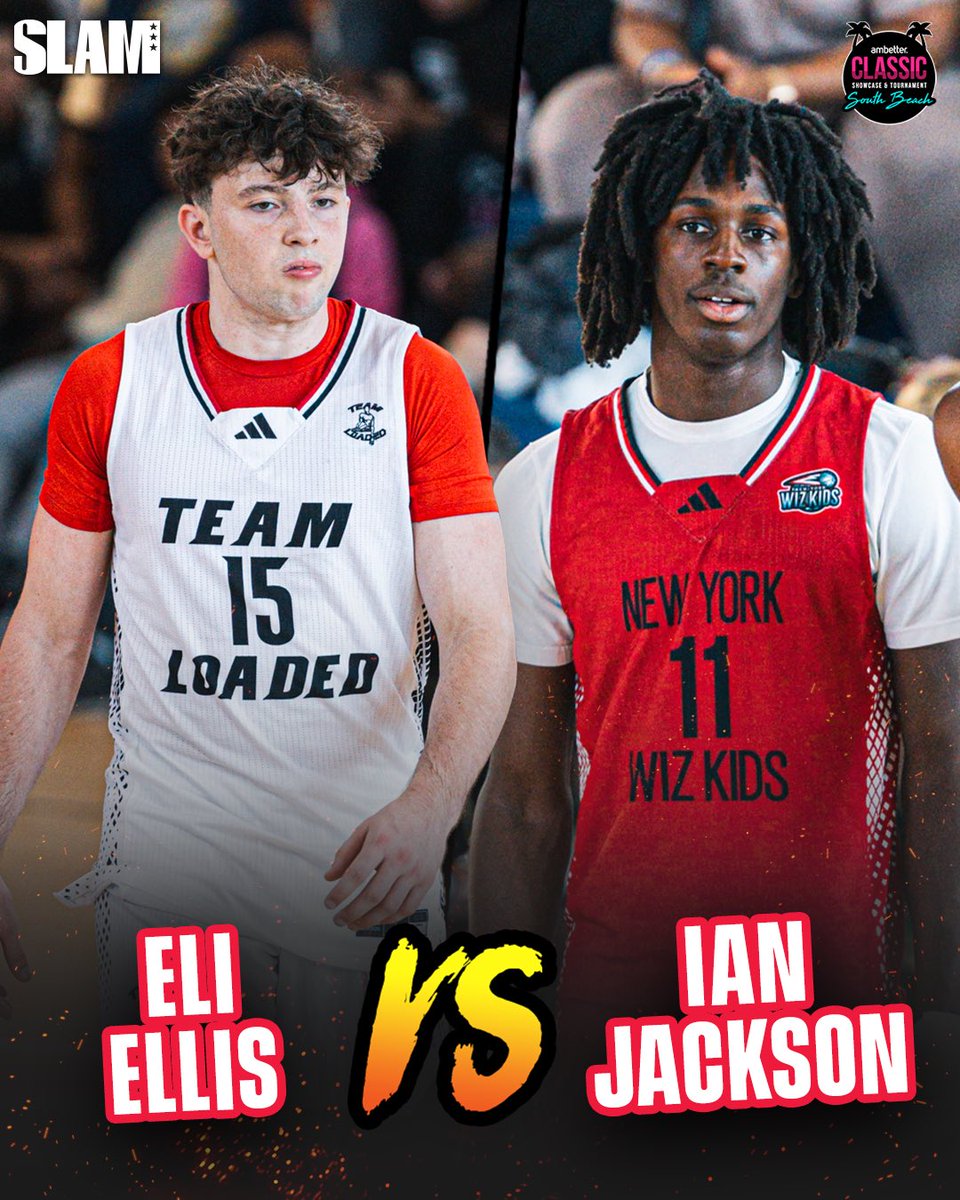 SLAM_HS's tweet photo. Eli Ellis &amp; Ian Jackson faced off in Miami 🚨👀 Ian finished with 25PTS, but Eli got the W with 21PTS 🔥

@AmbetterClassic https://t.co/CuPFfnLIti