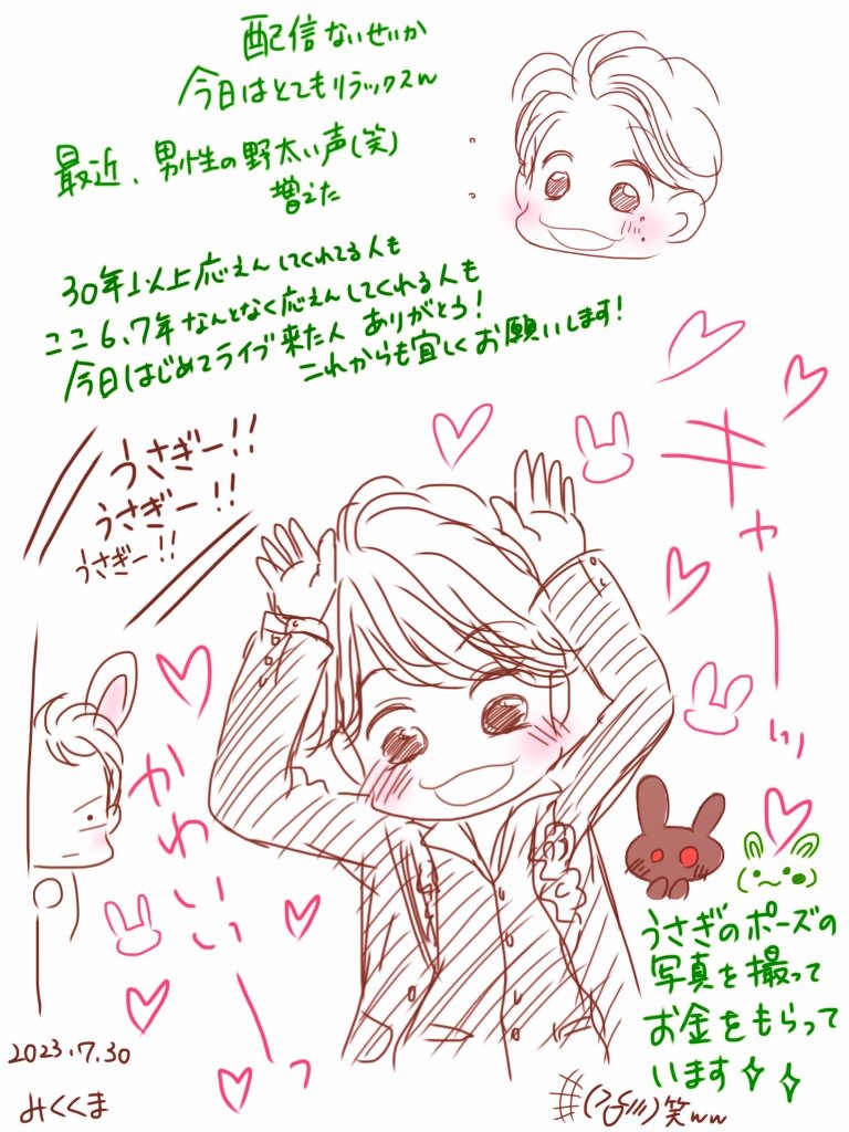 今日のライブ 超絶ちょこっとレポ落書き😅 グググググーd(- ! - ) #BlackRabbit