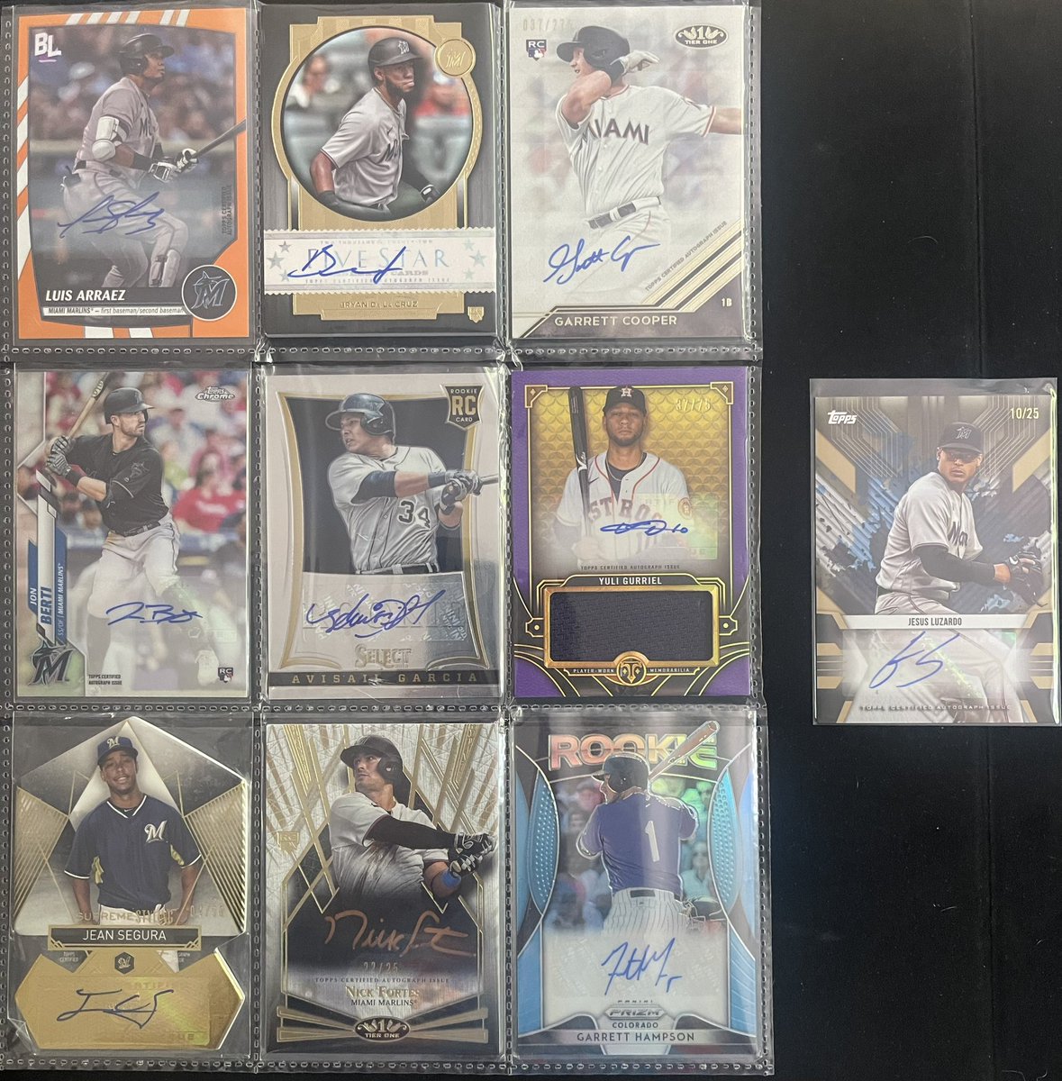 LoudMiamiFan's tweet photo. Today’s @Marlins #AUTOGRAPHED #BASEBALLCARD #LINEUP
BIG CHANGES ON THIS SUNDAY!
- Avi Back in at 5
- NEW DLC card in 2
- NEW JESUS LUZARDO (EUROPE VERSION) Card
#LETSGETLOUDER
#WENEEDTOWIN
#MAKEITMIAMI
@CardPurchaser https://t.co/phrOUqjXy9