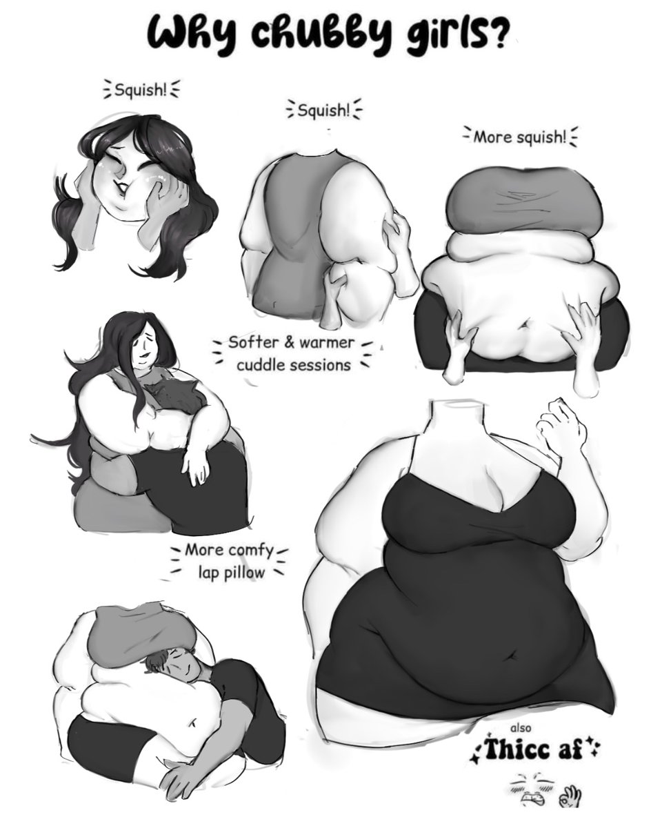 sadapplex's tweet photo. I did a re-draw of that chubby girls trend i saw going around, i adjusted it as i saw fit <3 https://t.co/K1aINVZwKL