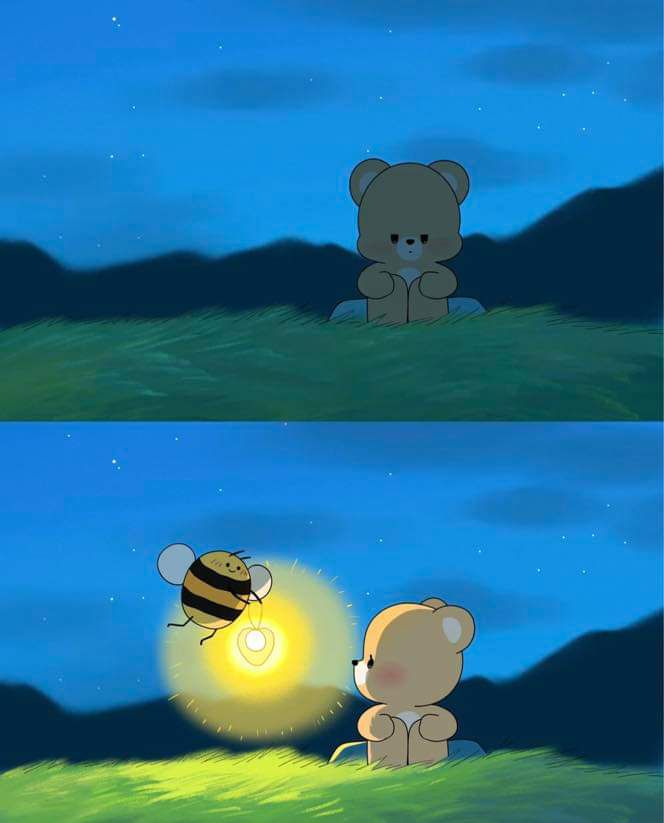 "Someone will always find you in a dark corner with a lamp and stay by your side, hoping to heal you who have recently fallen into the fog of loss 💛" #NextLevel