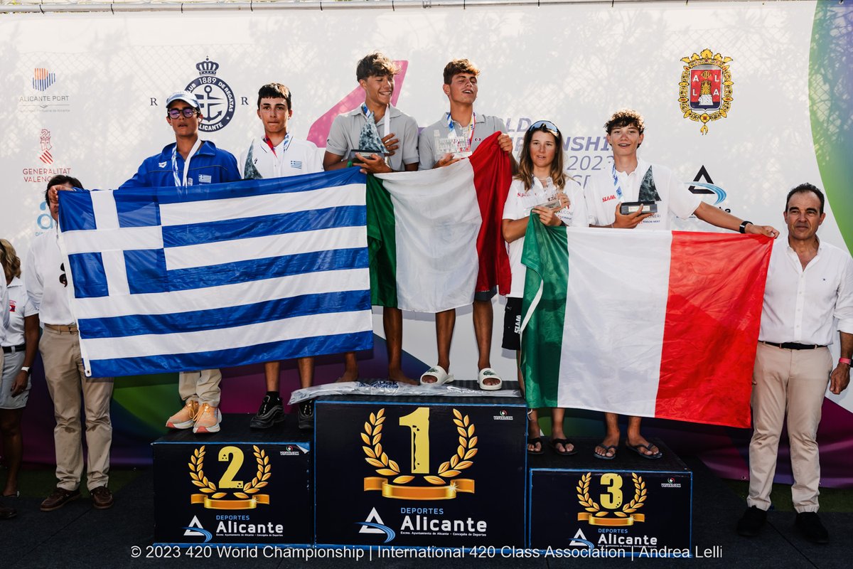 HellenicOlympic's tweet photo. ✔️Νέες επιτυχίες της ελληνικής ιστιοπλοϊας στο Παγκόσμιο Πρωτάθλημα 420
🥇 Ιακωβίνα Κερκέζου - Δανάη Γιαννούλη (ΙΟΠ)
🥈 U17 Ηρακλής Μιχαλόπουλος – Ιων Σταμάτιος Στρωματιάς (Ι.Ο.Π./Ν.Ο.Ε.)
🥉 men/mixed Δημήτρης - Νίκος Σουρλατζής  (ΝΟΤΚ)
#TeamHellas
#Sailing
#420class https://t.co/iepyG84x4I
