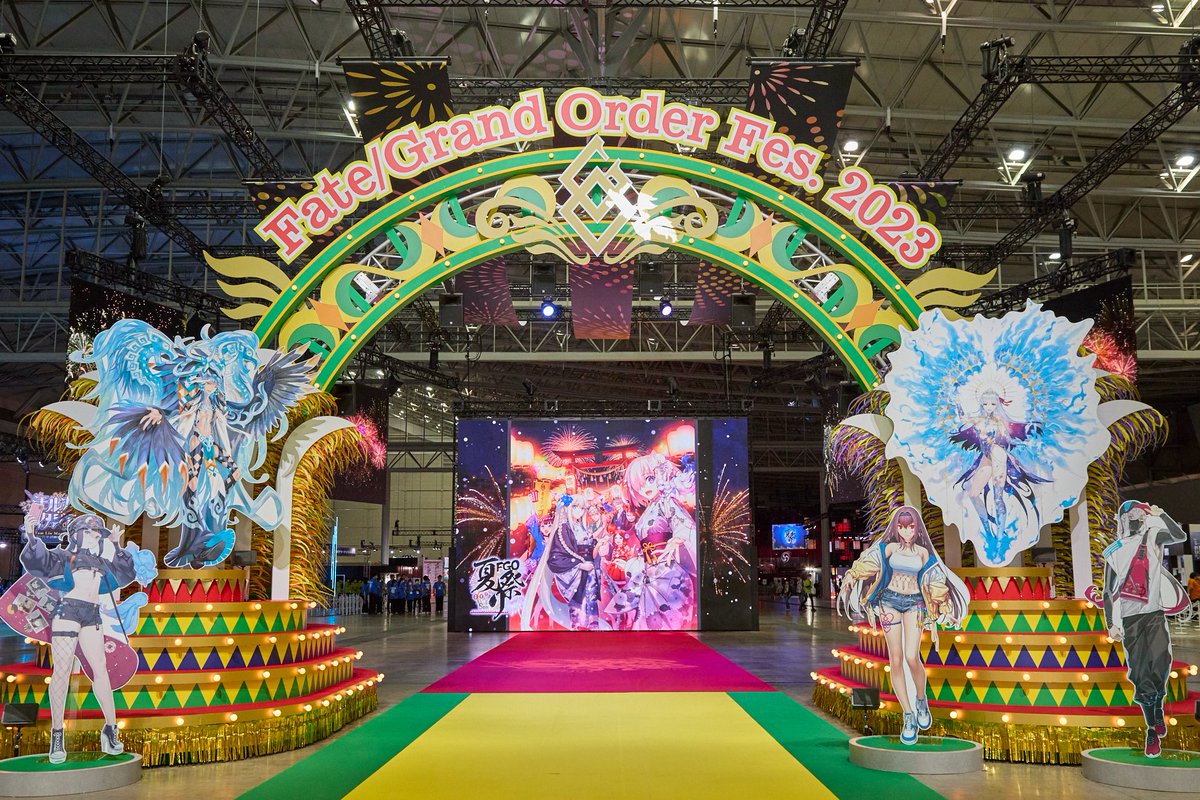 fgoproject's tweet photo. 【カルデア広報局より】
幕張メッセにて2日間開催しておりました「Fate/Grand Order Fes. 2023 夏祭り ～8th Anniversary～」は無事閉場いたしました。
ご来場およびステージ配信をご覧いただきありがとうございました！ 
8周年を迎えた「FGO」を今後ともよろしくお願いいたします。#FGO #FGO8周年 https://t.co/Rfy9lHrabN