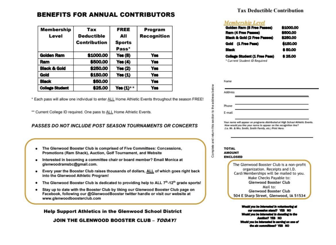 Two more days until <a href="/GlenwoodBooster/">GlenwoodBoosterClub</a> Club draws the winner of this book bag! You still have time to re-tweet this message! 

Join the Glenwood Booster Club today to support all of our 7th-12th grade athletic programs!