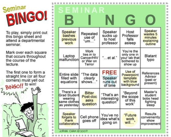 ShaheryarShafi_'s tweet image. Have you ever played seminar bingo? Here’s a fun card to spice up your next academic talk. How many squares can you cross off? #SeminarBingo #AcademicHumor #PhDComics #TikTok #ResearchTips #AcademicSuccess #researchtips #epitwitter #MedTwitter #phchat #acwri