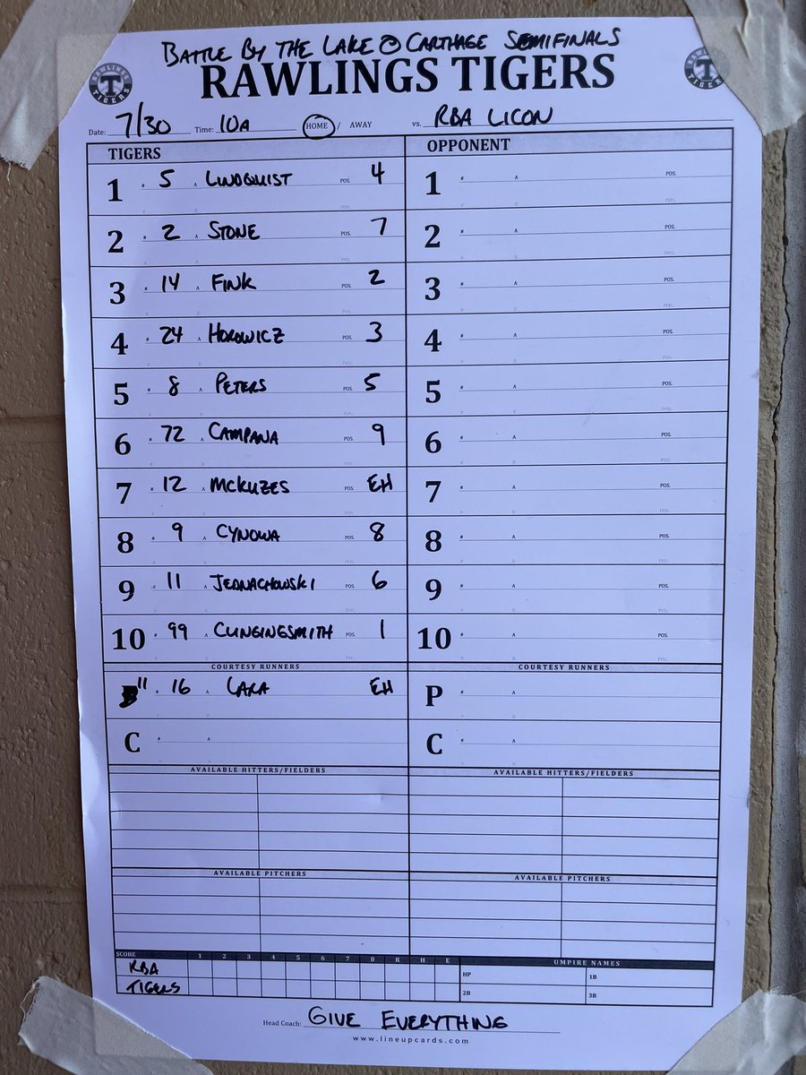 Tigers_18U's tweet photo. Championship Sunday at Carthage starts with a rematch against RBA. #TigerUp @NorthILTigers #Funcommitted https://t.co/lbH1hNXwRR