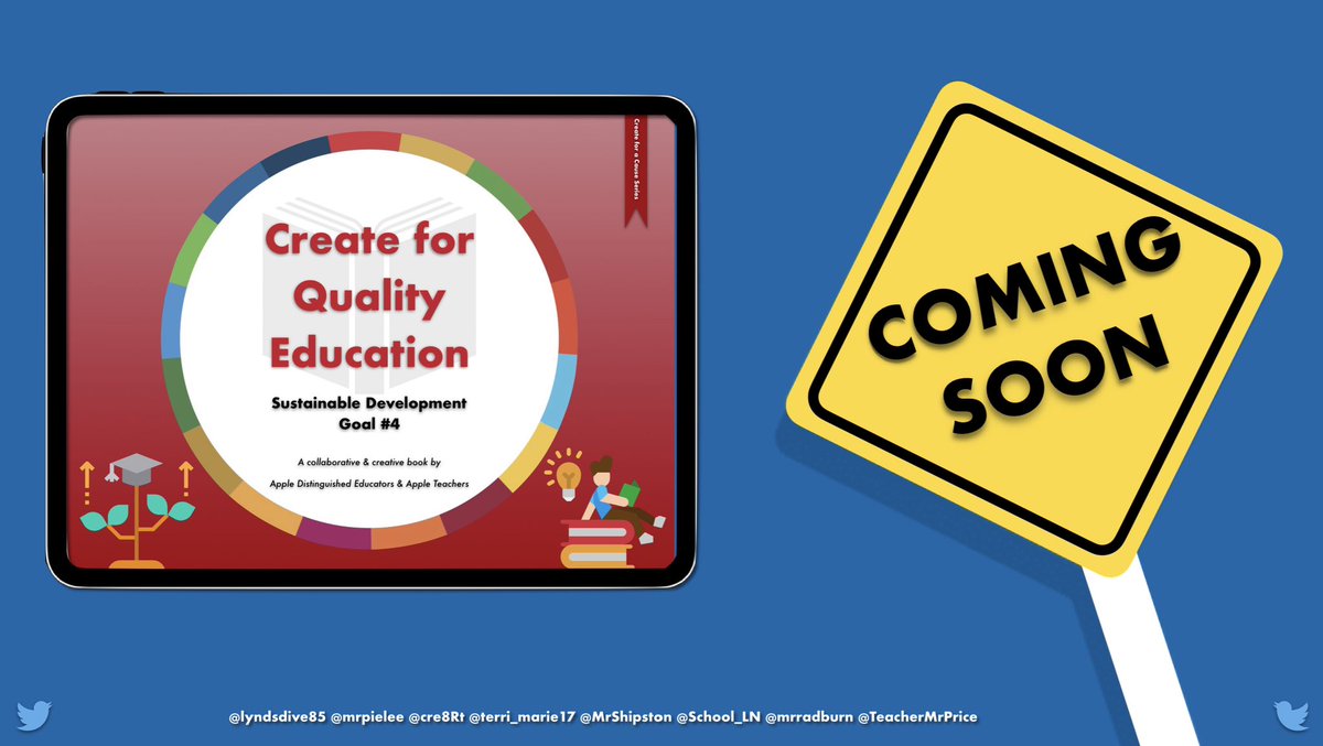Create for a Cause (@causecreate) on Twitter photo 👀 Coming Soon!
Create for a Cause is pleased to announce SDG Book 4 Create for Quality Education
#ADE2023 <a href="/peterford/">Peter Ford</a> @mrpielee <a href="/innovate_2_EDU/">Lyndsey Stuttard</a> <a href="/terri_marie17/">Terri Stockton</a> <a href="/cre8Rt/">Laurie Doran</a> <a href="/School_LN/">James Toyer</a> <a href="/mrradburn/">James Radburn</a> <a href="/TeacherMrPrice/">Mr Price</a> <a href="/MrShipston/">Nathan Shipston</a> 👀 Coming Soon!
Create for a Cause is pleased to announce SDG Book 4 Create for Quality Education
#ADE2023 <a href="/peterford/">Peter Ford</a> @mrpielee <a href="/innovate_2_EDU/">Lyndsey Stuttard</a> <a href="/terri_marie17/">Terri Stockton</a> <a href="/cre8Rt/">Laurie Doran</a> <a href="/School_LN/">James Toyer</a> <a href="/mrradburn/">James Radburn</a> <a href="/TeacherMrPrice/">Mr Price</a> <a href="/MrShipston/">Nathan Shipston</a>