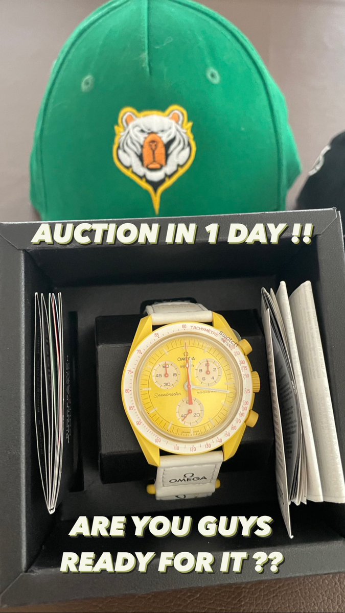 1 Day left for the auction !! 
Bid for this watch by simply buying a #Arkouda #nft, stake it, earn $ARK and bid in our private auction  

#NFTCollection #NFTartist #nftcollector #nft #crypto #cryptocurrencies #bitcoin #community #CryptoGPT #giveaway #auction #NFTs #Omega