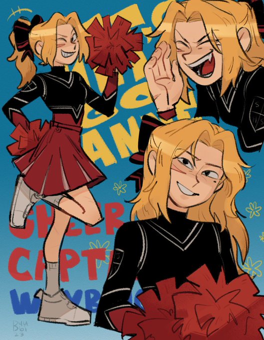 「cheerleader long hair」 illustration images(Popular)