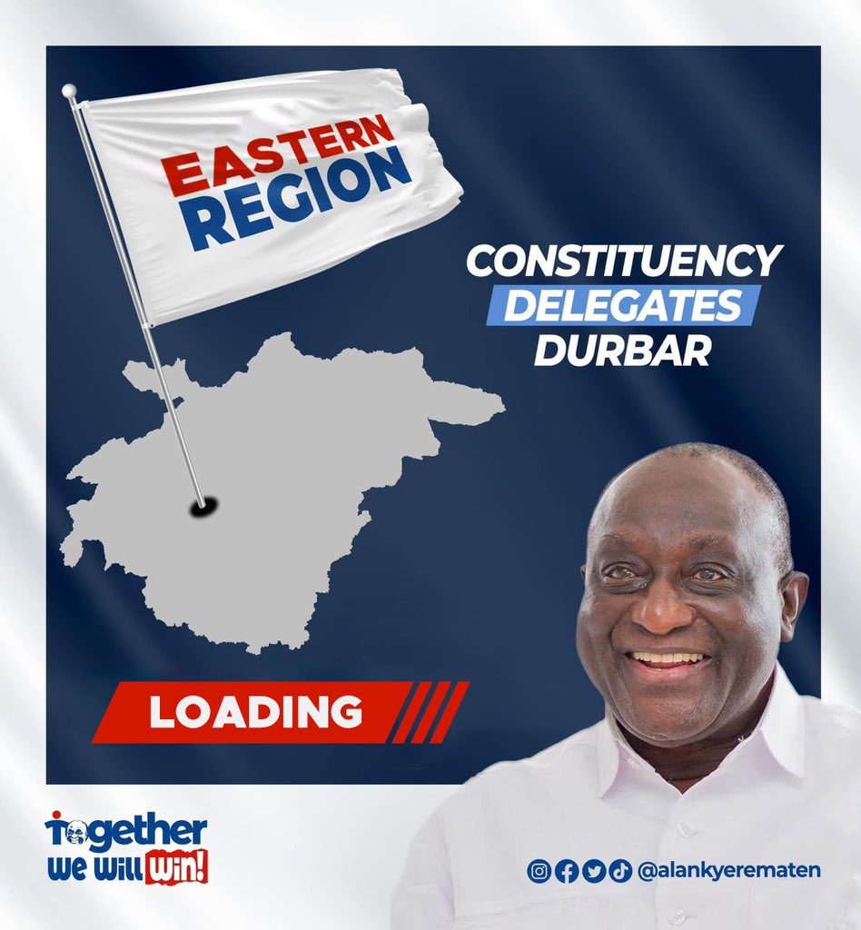 kakra19's tweet photo. Eastern Region @AlanKyerematen is coming.

#AlanIsWinning
#AllForAlan
#AlanForAll
#AFA
#AduroWoSo https://t.co/DYUeLsV1DX