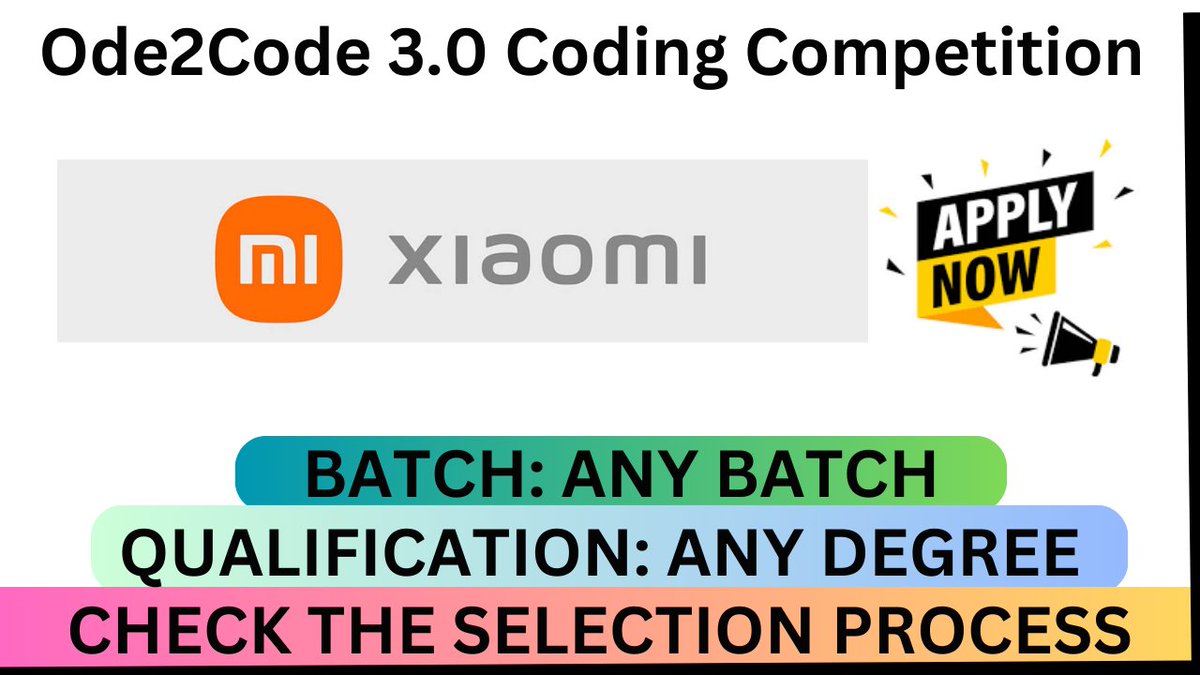Freshersjobalrt's tweet image. 🚀 Ode2Code 3.0
(think it. code it. win it)
Exciting REWARDS:
📌 Grab Pre-Placement Offers (PPOs)
📌 Cash prizes worth ₹ 2.25 Lakhs
📌 Lots of FREE gadgets, goodies &amp;amp; coupons
📌 Participation Certificate to enhance your CV
REGISTER here for 🆓👇👇
rb.gy/8pz2h