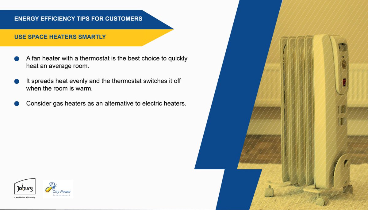 CityPowerJhb's tweet photo. #EnergyEffeciency 

It's better to wear warmly in cold weather, use additional blankets, jackets, and hot water bottles to stay warm, and consider using gas heater instead of electric one.

#SaveMoney 
#SaveEnergyJHB  ^LP https://t.co/MweX8EzEVf