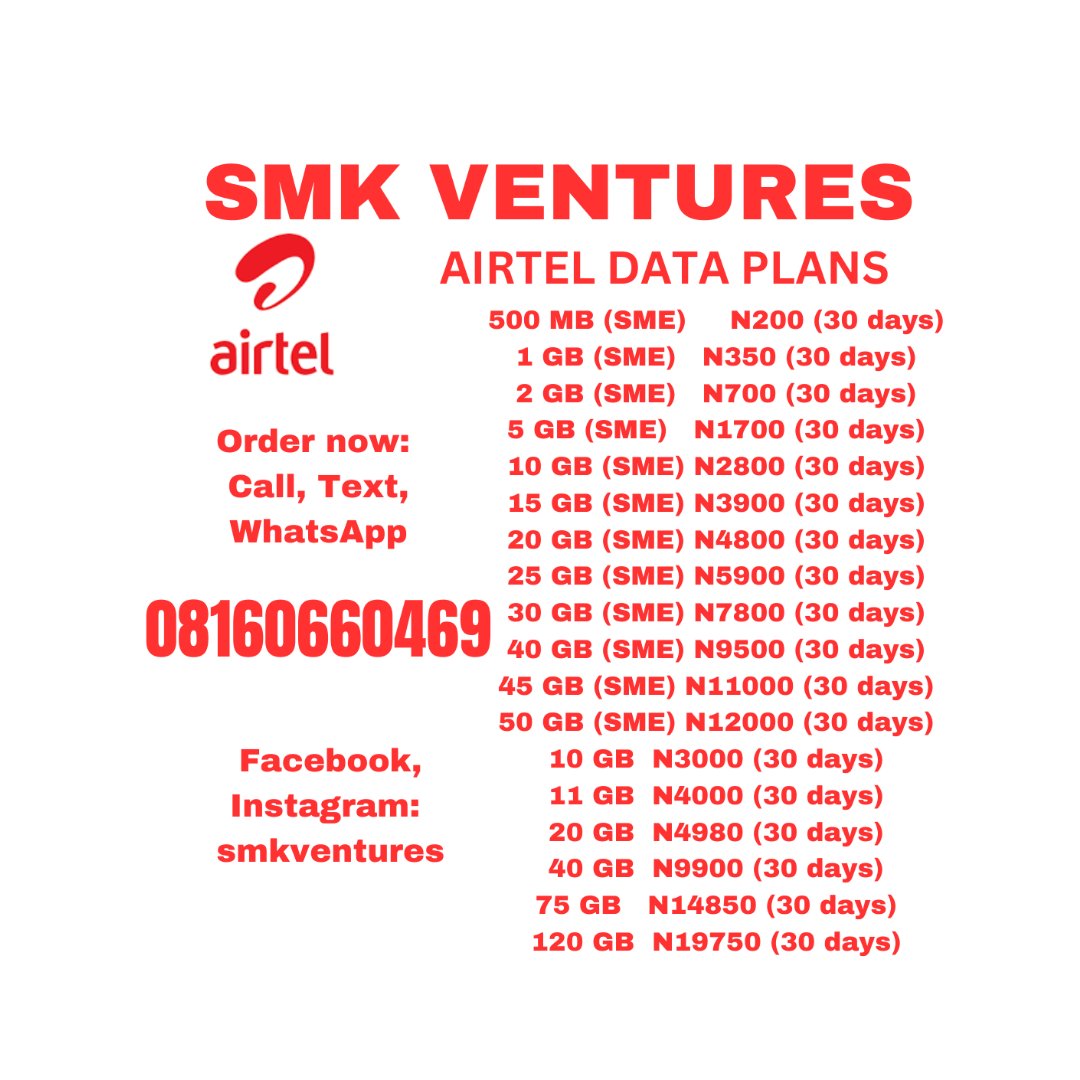 AnAngryBirdie's tweet photo. Hi Twitter

I run a small business that sells data and airtime at super friendly prices.

Kindly patronize and/or retweet!!

My customers are definitely on your TL. https://t.co/sPI9g6xDLZ