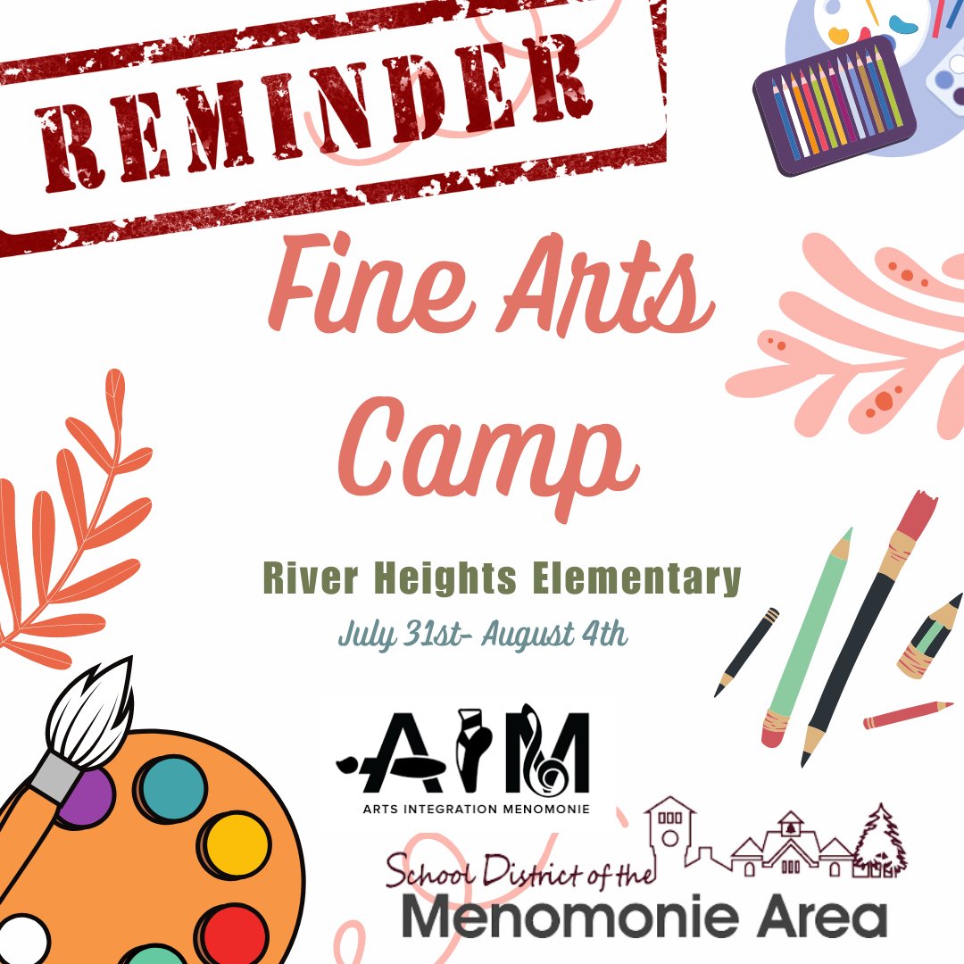 Stacy_J_Lee's tweet photo. Just a reminder that summer programming will be at River Heights for Art Camp. We are looking forward to seeing enrolled students on Monday!@SDMAOnline https://t.co/rFyuZy5tkY