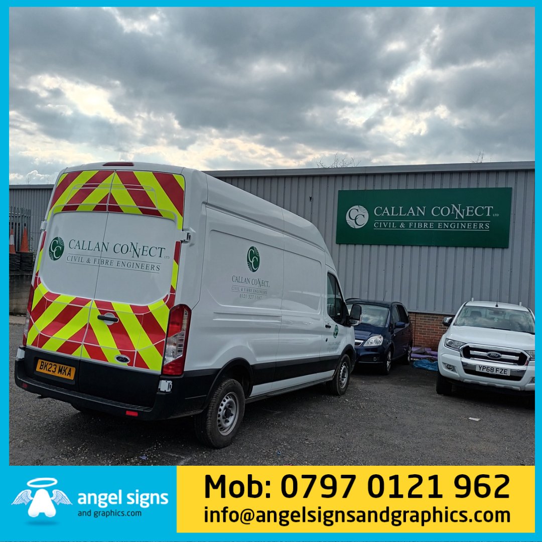 angelsignsuk's tweet photo. We recently revamped this @FordUK Transit for Callan Connect with fresh livery and rear chevrons using @metamarkuk and @‌chevronwarehouse. Tell us what you think in the comments below!

Visit https://t.co/BYbBrbB5Od for a quote!

#engineering #civilengineering #graphic #vanwrap https://t.co/mvEXhenBjd