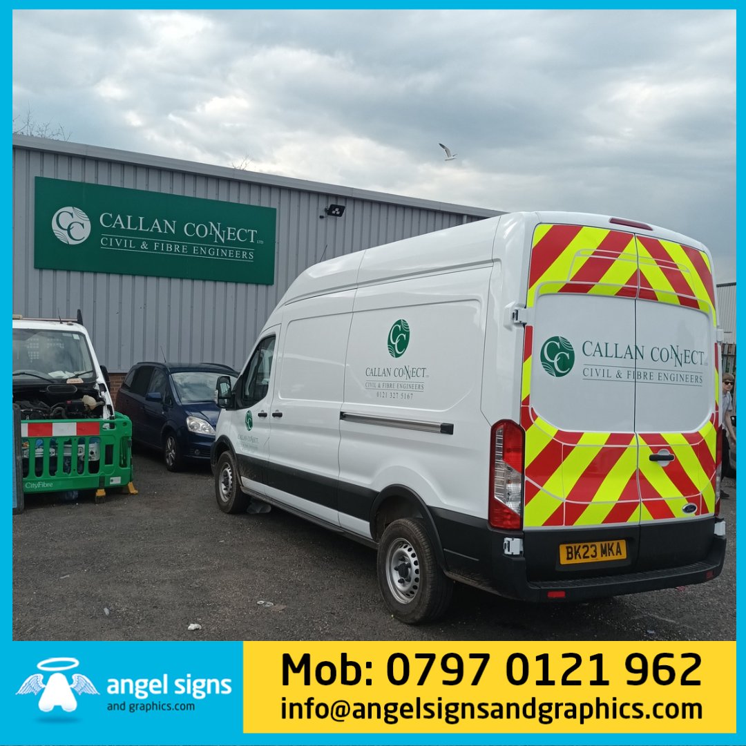 angelsignsuk's tweet photo. We recently revamped this @FordUK Transit for Callan Connect with fresh livery and rear chevrons using @metamarkuk and @‌chevronwarehouse. Tell us what you think in the comments below!

Visit https://t.co/BYbBrbB5Od for a quote!

#engineering #civilengineering #graphic #vanwrap https://t.co/mvEXhenBjd